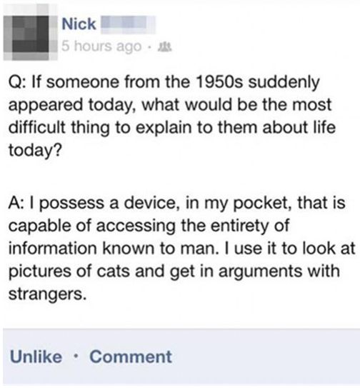 If someone from the 1950s...