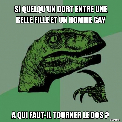 Si quelqu\'un dort entre une belle fille et un homme gay