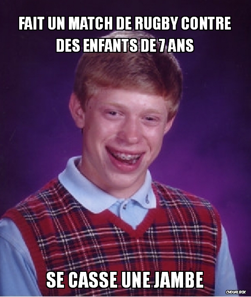 Fait un match de rugby contre des enfants de 7 ans