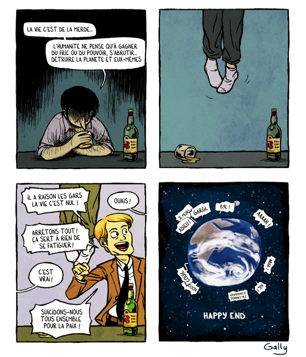 Happy end pour l\'humanité   [ suicide ] 