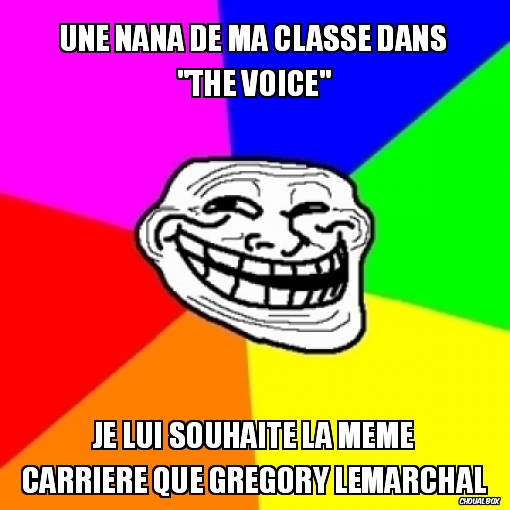 Une nana de ma classe dans \"the voice\"