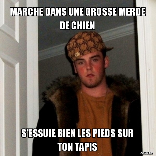 Marche dans une grosse merde de chien