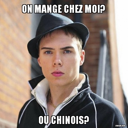 On mange chez moi?