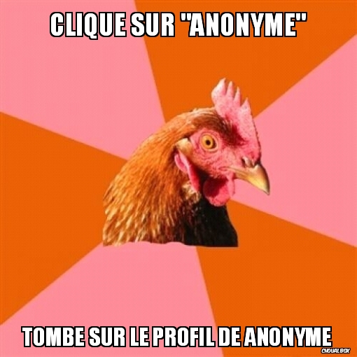 Clique sur \"anonyme\"