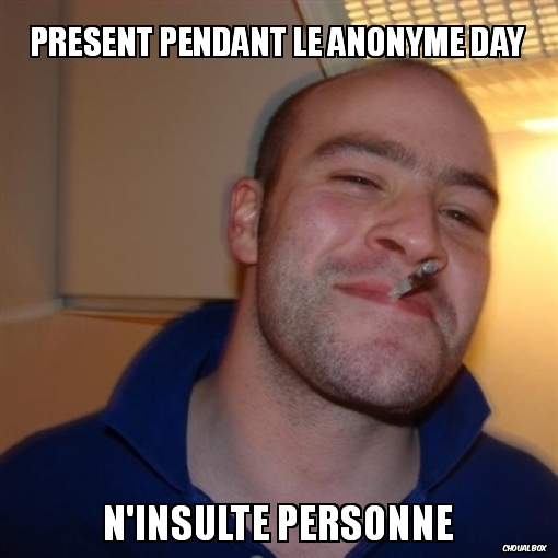 présent pendant le anonyme day