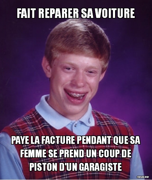 bad luck brian fait réparer sa voiture