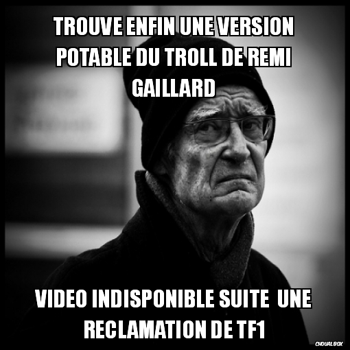 Vidéo indisponible suite à la réclamation de TF1