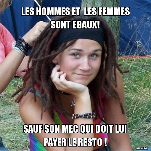  Les Hommes et  les femmes sont égaux!