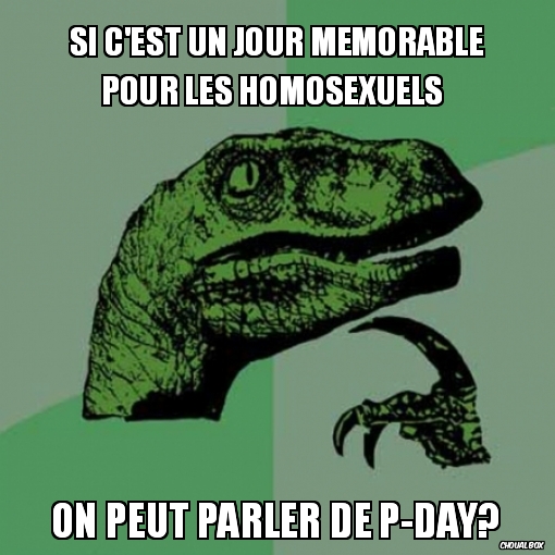 Si c\'est un jour mémorable pour les homosexuels 