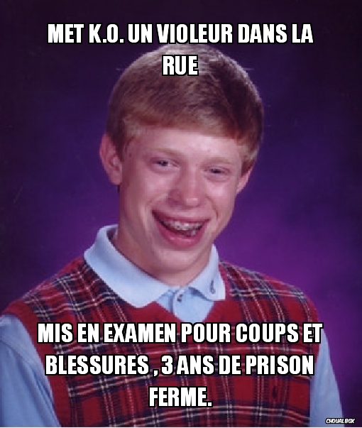 met K.O. un violeur dans la rue