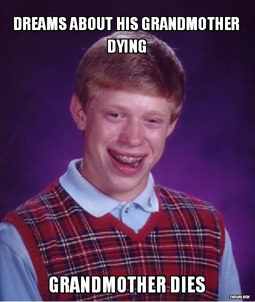 Dreams about his grandmother dying