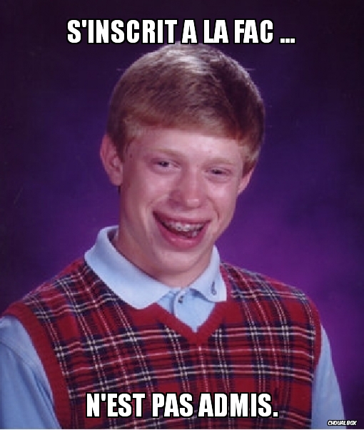 S\'inscrit a la fac ...