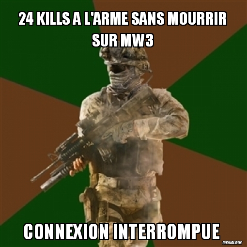 24 kills à l\'arme sans mourrir sur mw3