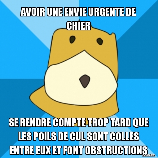 Avoir une envie urgente de chier