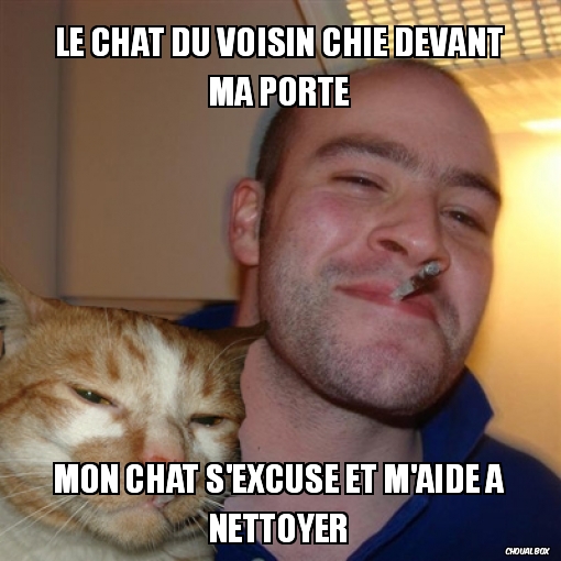 Le chat du voisin chie devant ma porte