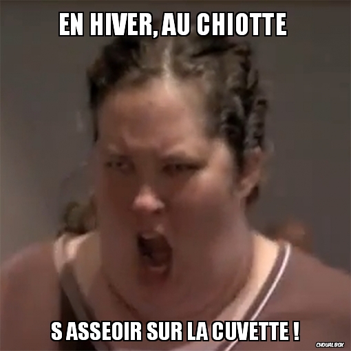 En hiver, au chiotte 