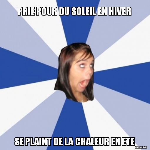 Prie pour du soleil en hiver