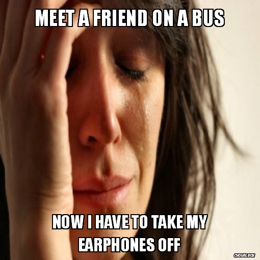 MEET A FRIEND ON A BUS