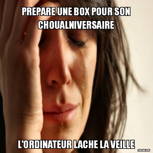 Prépare une box pour son choualniversaire