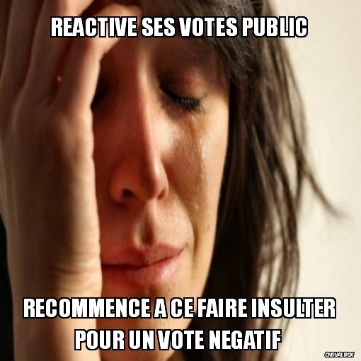 réactive ses votes public