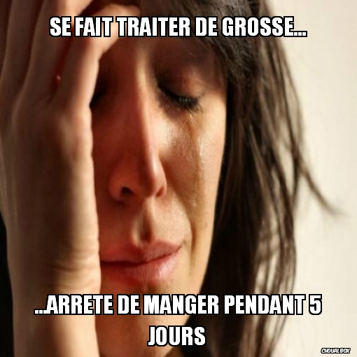 se fait traiter de grosse...