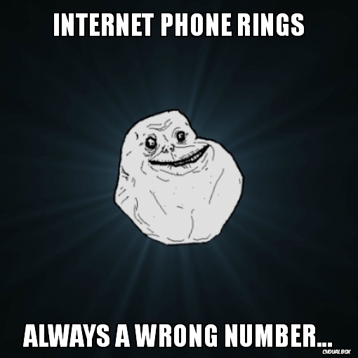 Internet phone rings