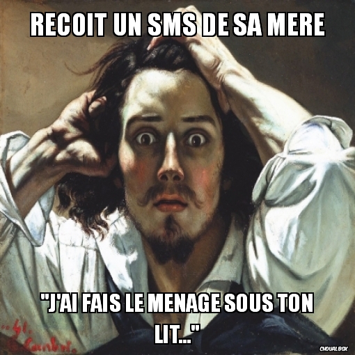 reçoit un sms de sa mère