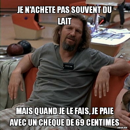 Je n\'achète pas souvent du lait
