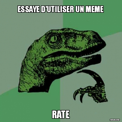 Essaye d\'utiliser un meme