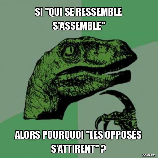 Si \"qui se ressemble s\'assemble\"...