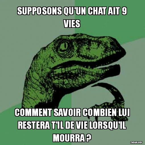 Supposons qu\'un chat ait 9 vies