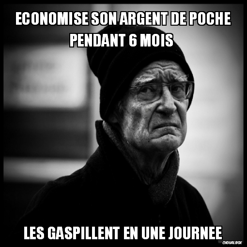 économise son argent de poche pendant 6 mois 
