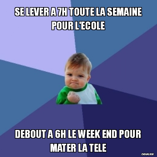 se lever a 7h toute la semaine pour l\'école