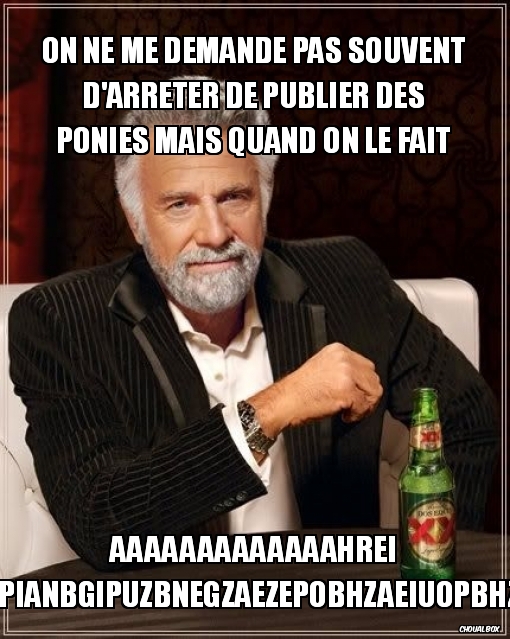 On ne me demande pas souvent d\'arrêter de publier des ponies
