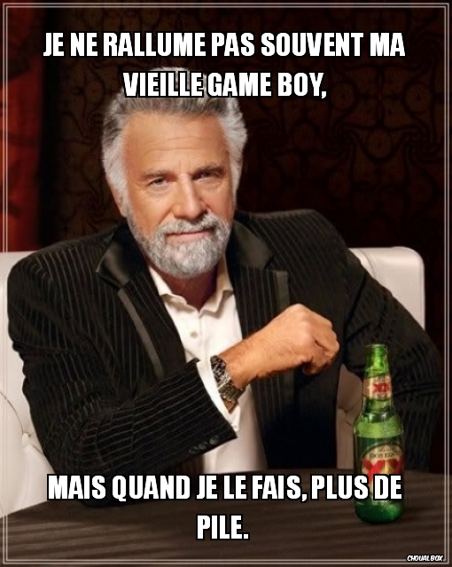 Je ne rallume pas souvent ma vieille Game boy,