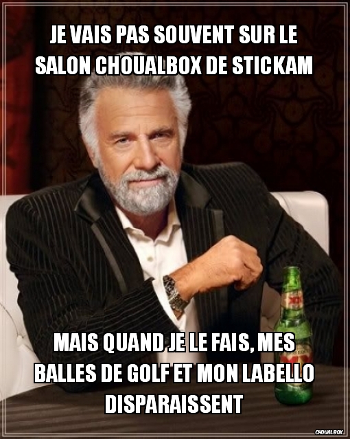 Je vais pas souvent sur le salon choualbox de stickam