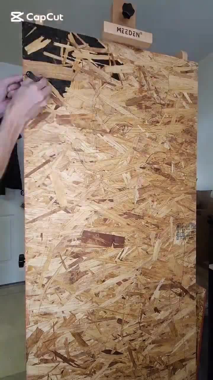 Peinture sur panneau de lamelles orientées (OSB)