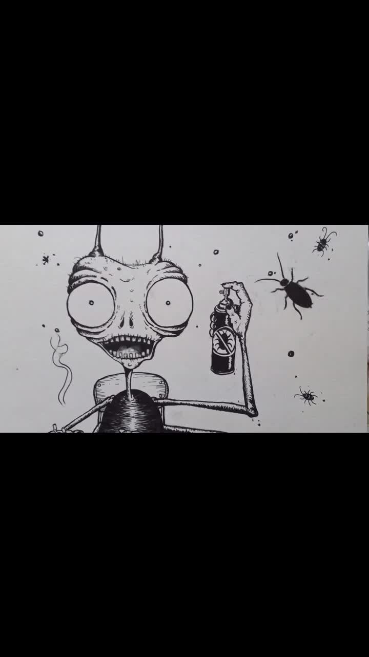 Dessin papier et voix de moi + animation par IA.