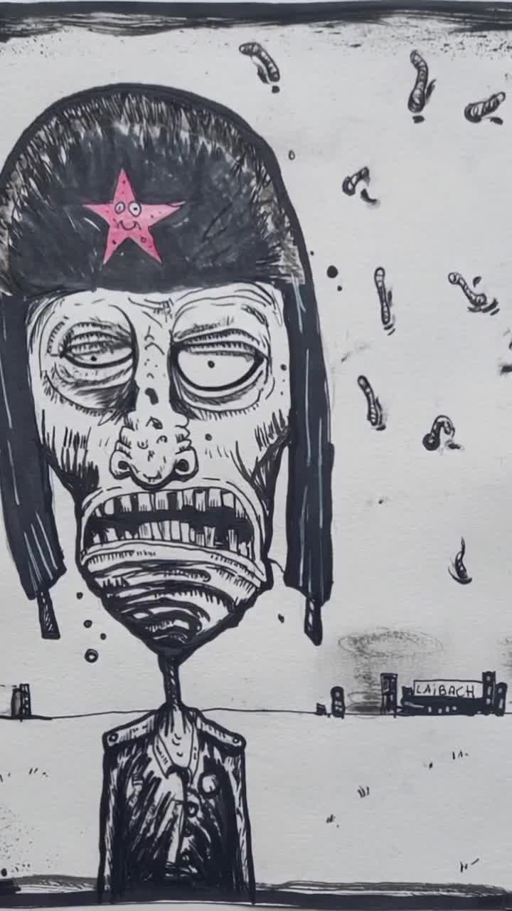 Dessin au feutre de moi, animé par IA.Illustration d'origine en com.