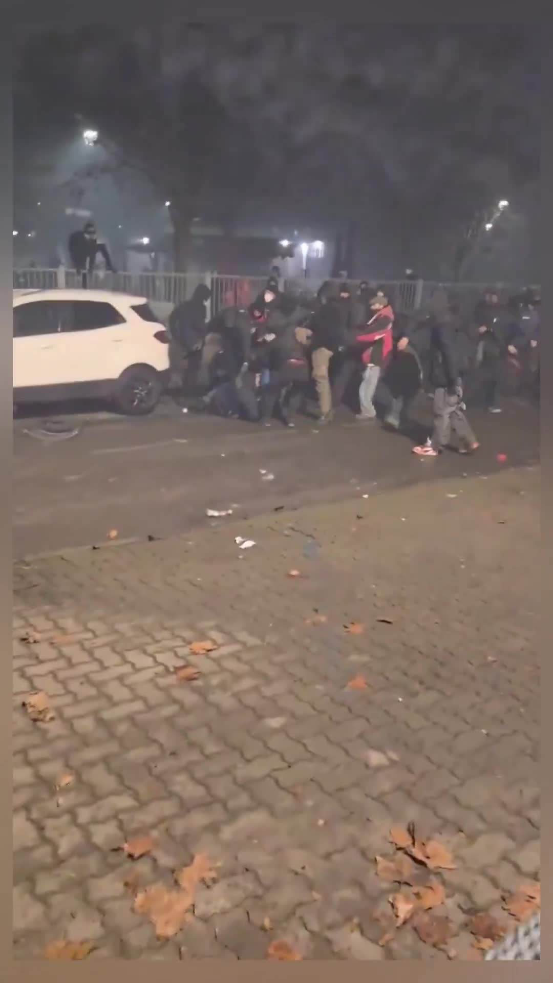 Gauchiste vs police italienne. Il manque la faucille...