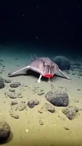 Le poisson-chauve-souris à lèvres rouges (fait la gueule H24)