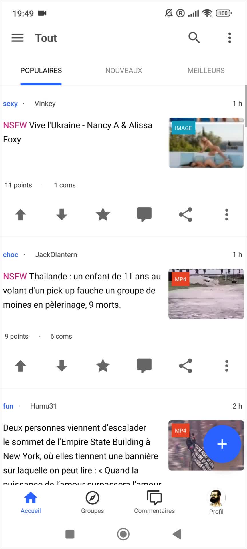 Bug CB appli Android, j'espère que c'est pas le carbu 😭