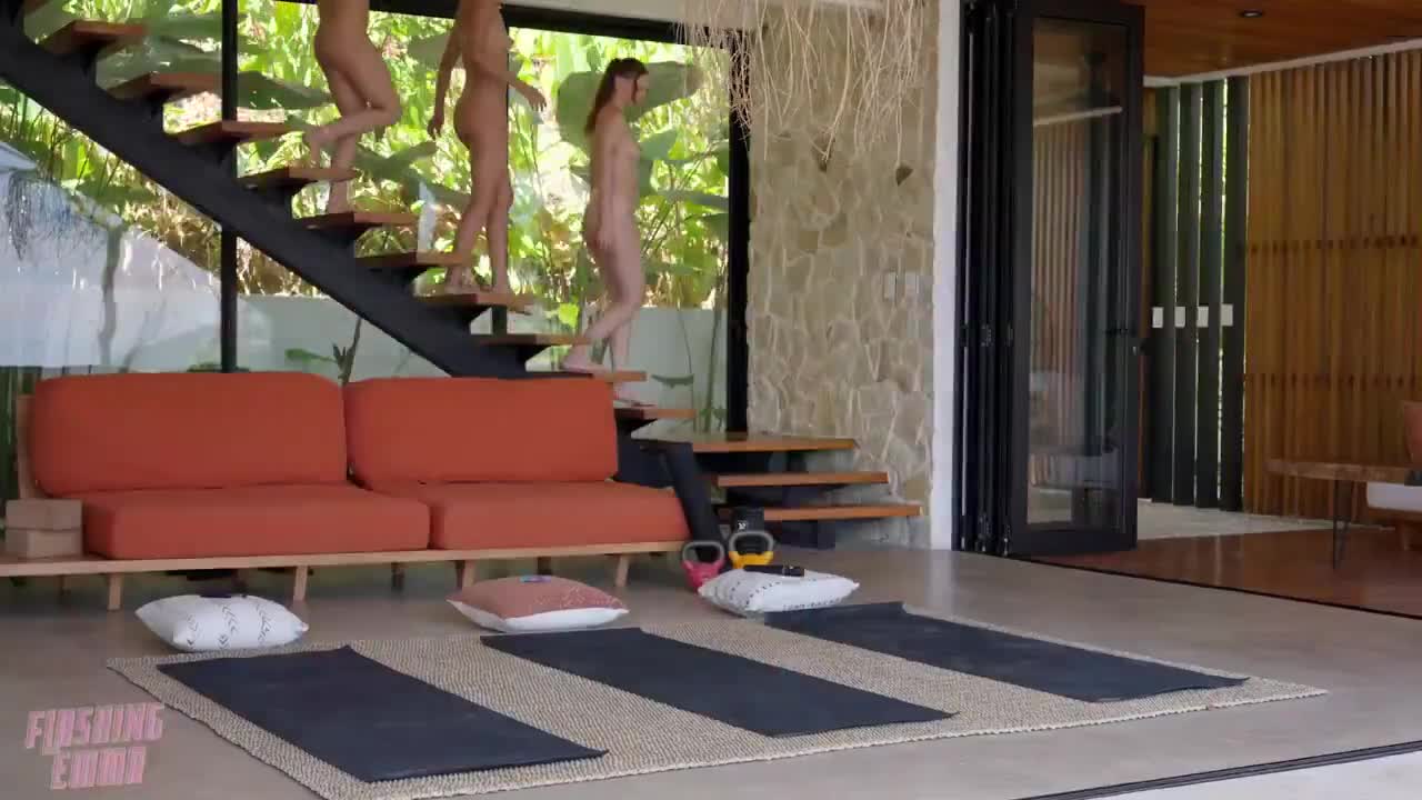 Petite séance d'étirements.