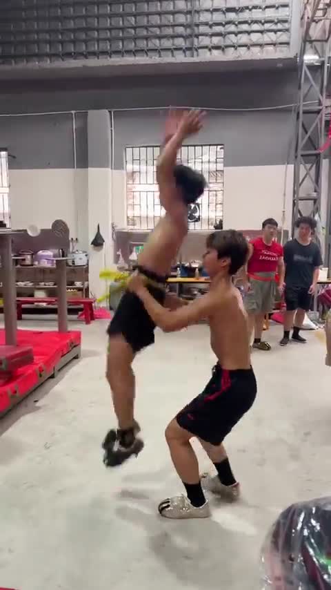 Répétition de la danse du lion