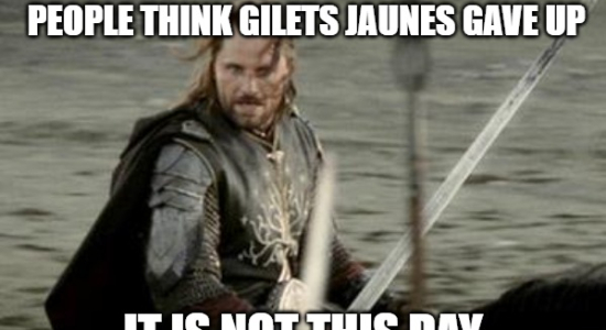 Aragorn est pour les Gilets Jaunes.