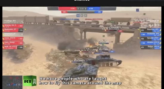 Pendant ce temps, sur RT il y a quelques heures, on diffusait un peu de E-sport sur World of tanks...