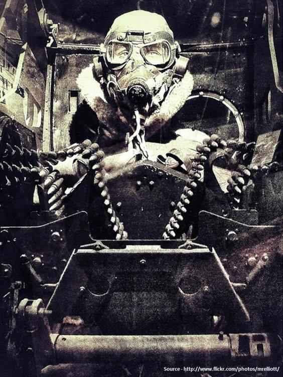 Mitrailleur de queue d'un bombardier Lancaster (1939-1945)