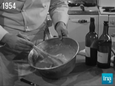la pâte à crêpe selon le chef Raymond Oliver (1954)