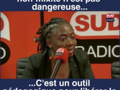 Le député (FI) Danièle Obono défend les stages syndicaux interdits aux blancs