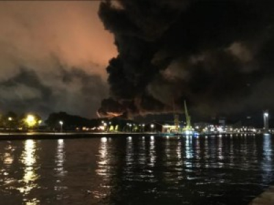 Incendie sur un site seveso à Rouen